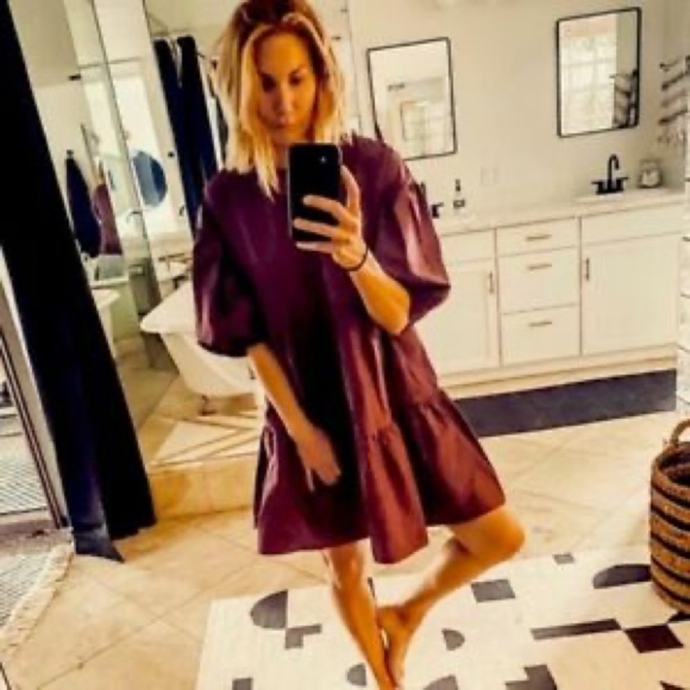 Burgundy dress